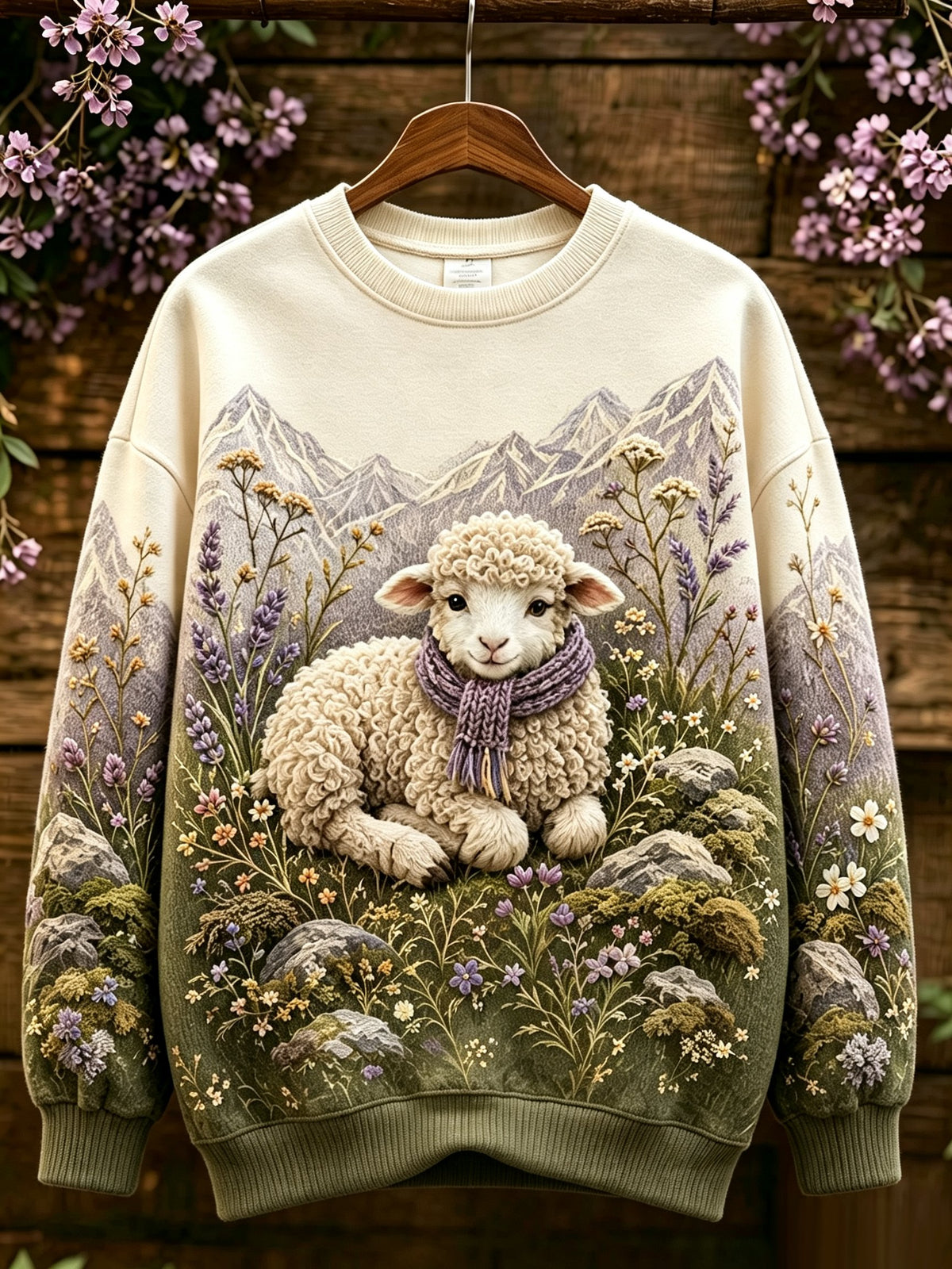 Women's Autumn Sheep Printed Casual Sweatshirt