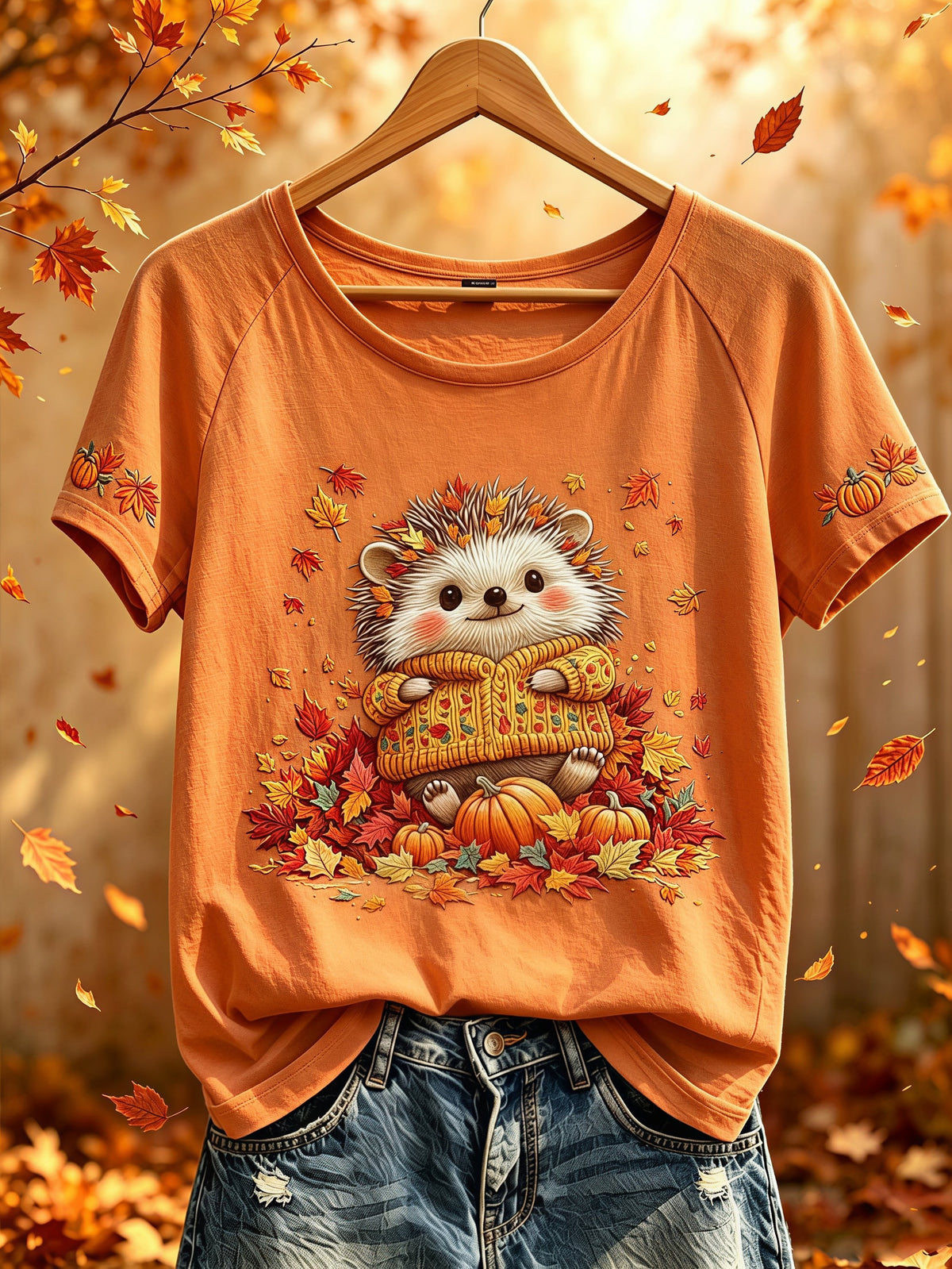 Women's Fall Animal Print T‐Shirt