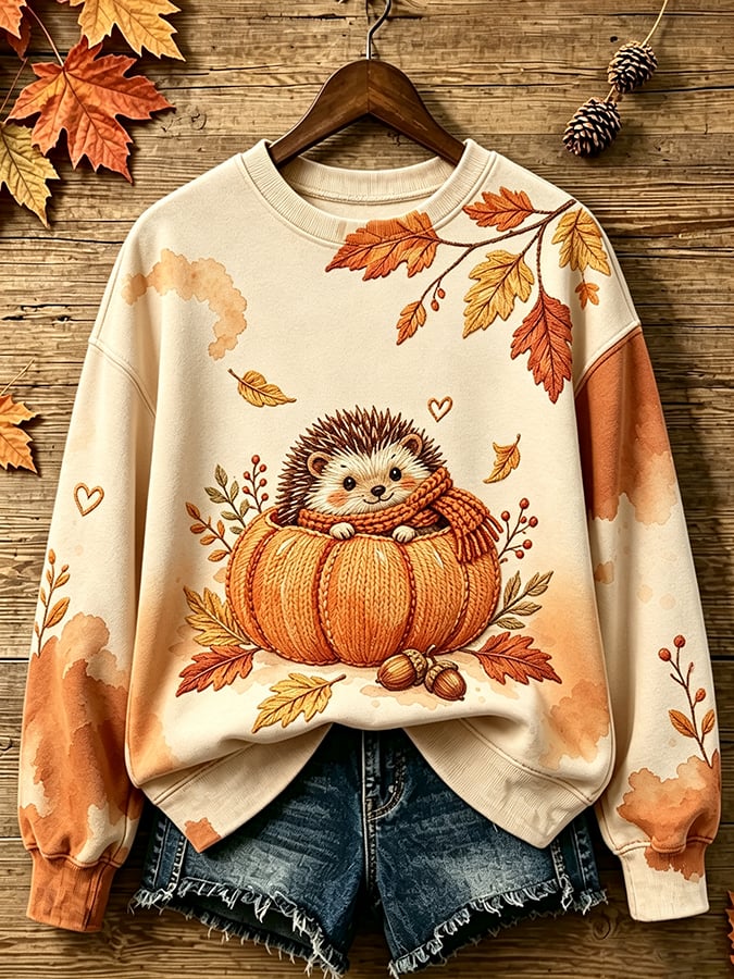 Women's Autumn Animal Print Casual Sweatshirt