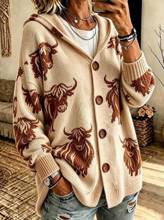 Women's Highland Cow Print Top