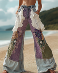 Summer Vacation Lace Handmade Floral Embroidery Pants 6fe9