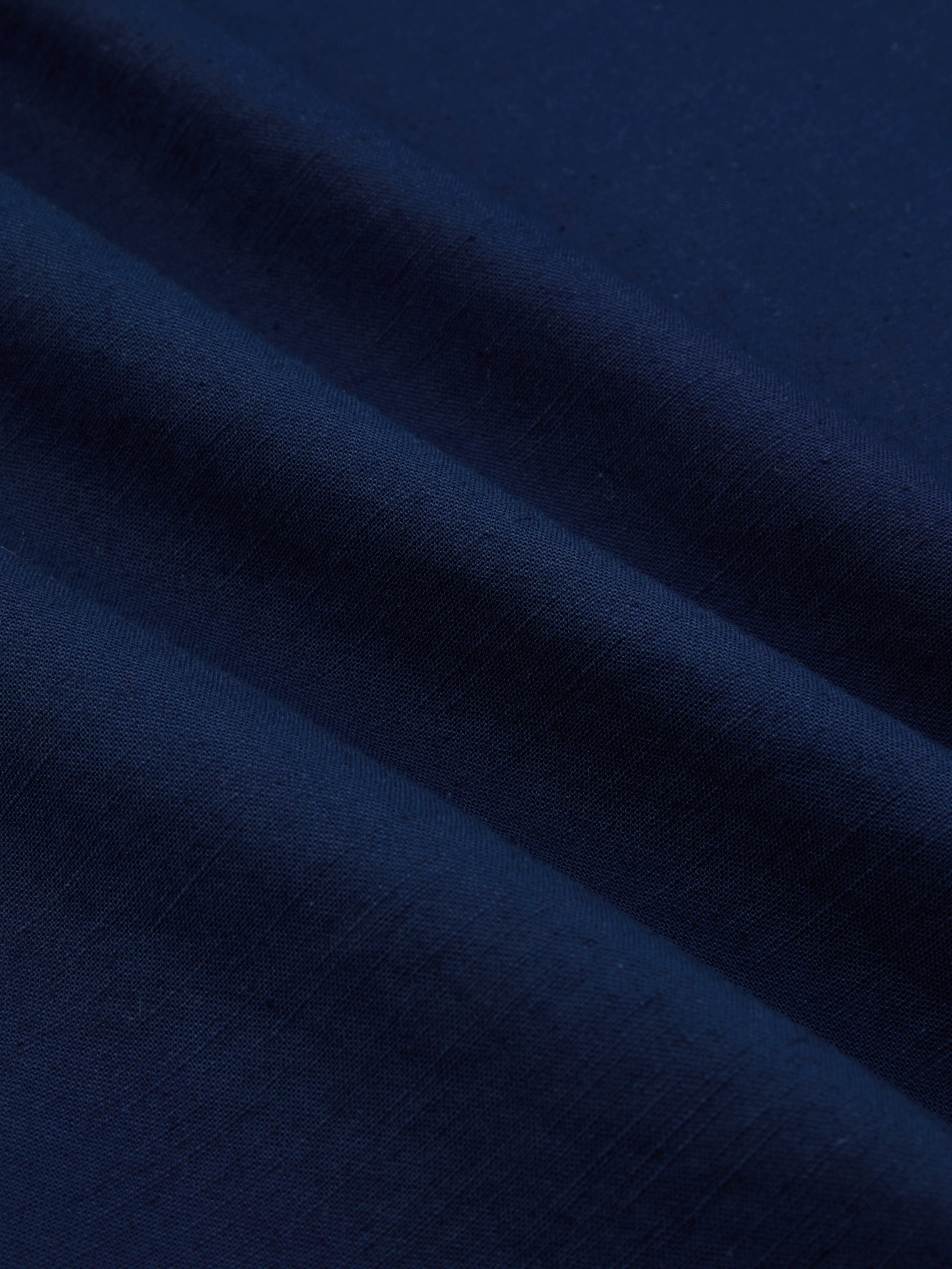 Maxi Cotton Dress, Long Sleeves, Stand Collar, Plain, Belt Design, French Vintage, Blue Purple