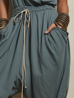 Boho Linen-Blend Harem Jumpsuit | Effortless Vacation & Everyday Style