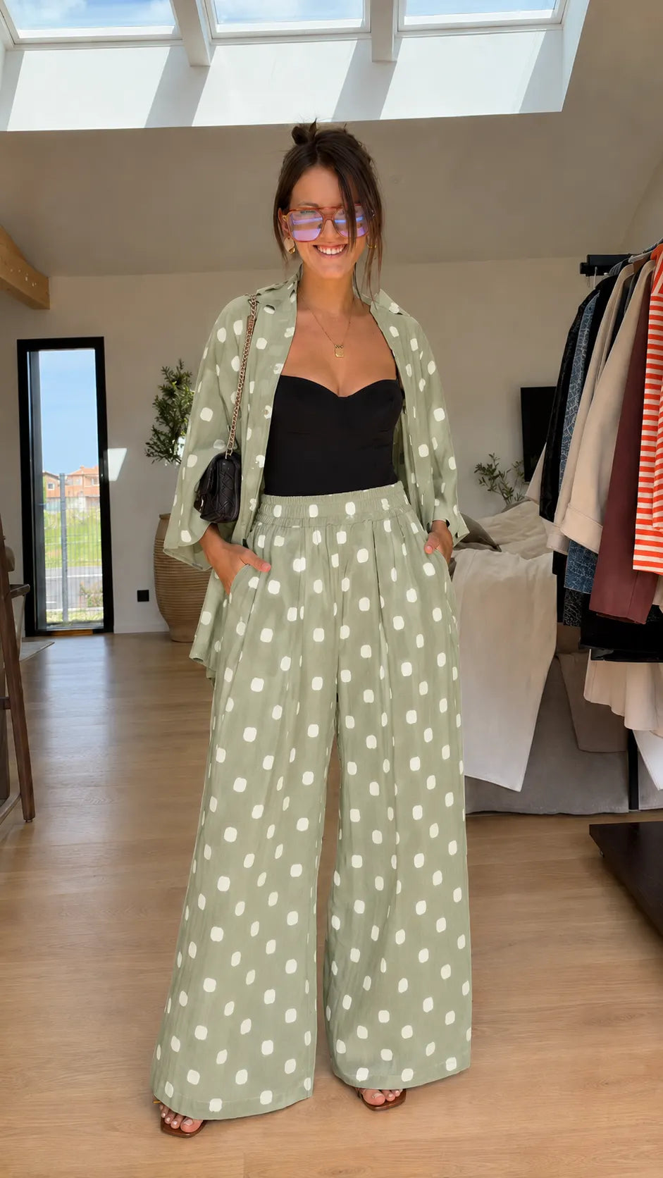 Polka Dot Lightweight Two-Piece Set