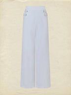 Cotton Pants, Plain, French Vintage, White
