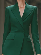 Tailored Blazer And Mini Skirt Two-Piece Set