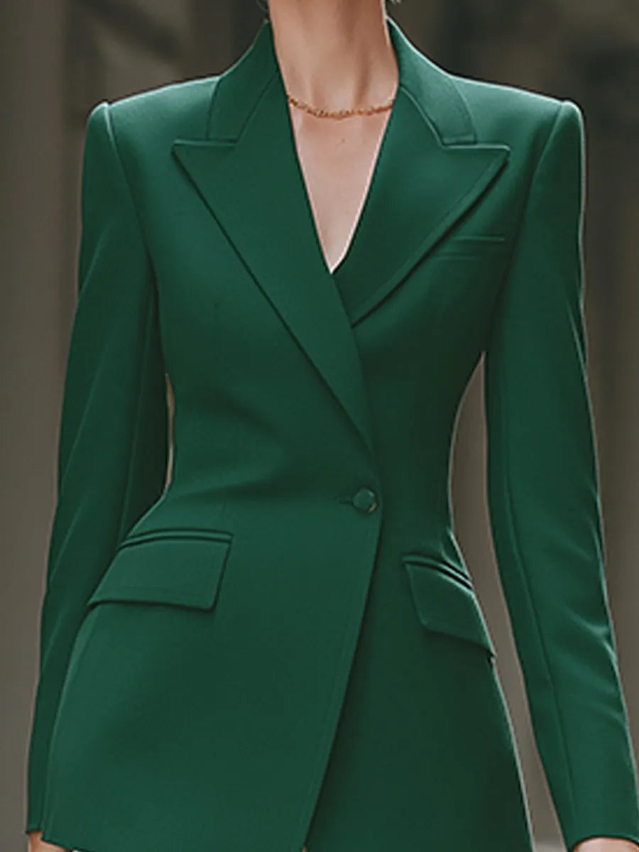 Tailored Blazer And Mini Skirt Two-Piece Set