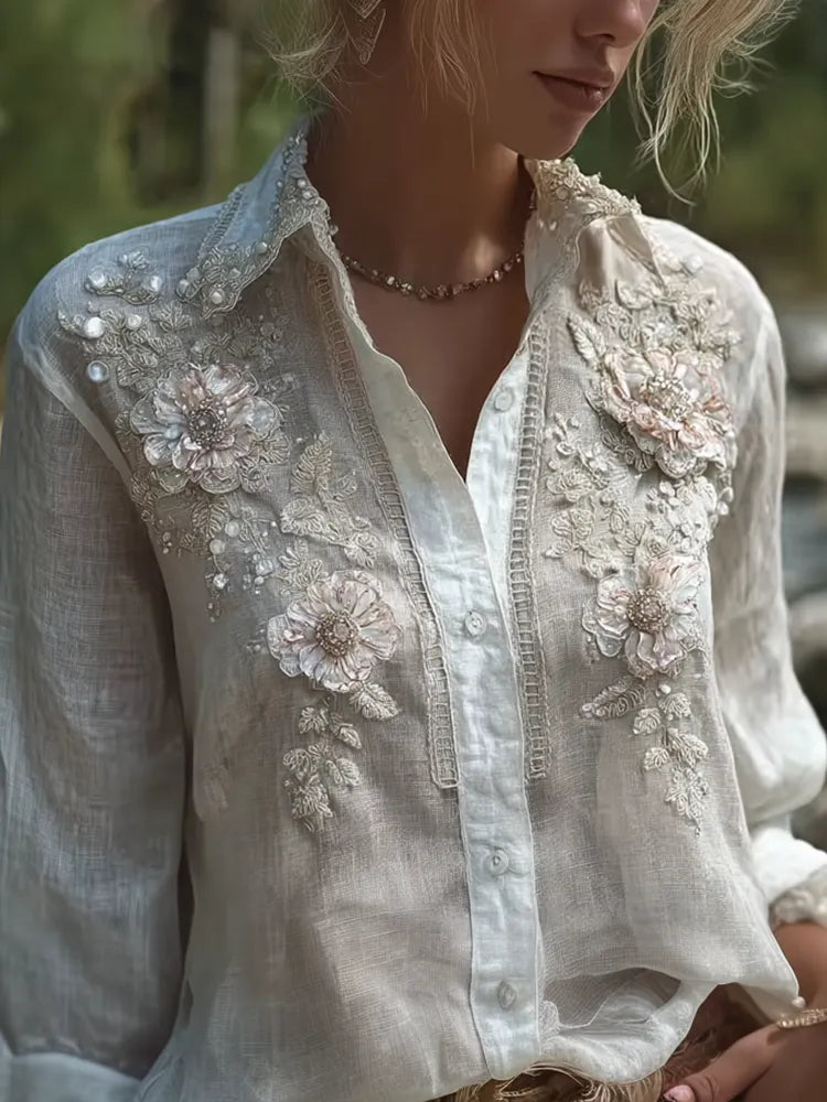Bohemian Casual Women's Linen Shirt 1