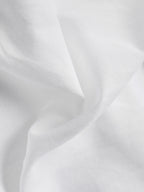 Linen Maxi Dress, Half Sleeve, Shawl Collar, Plain, Vintage, White
