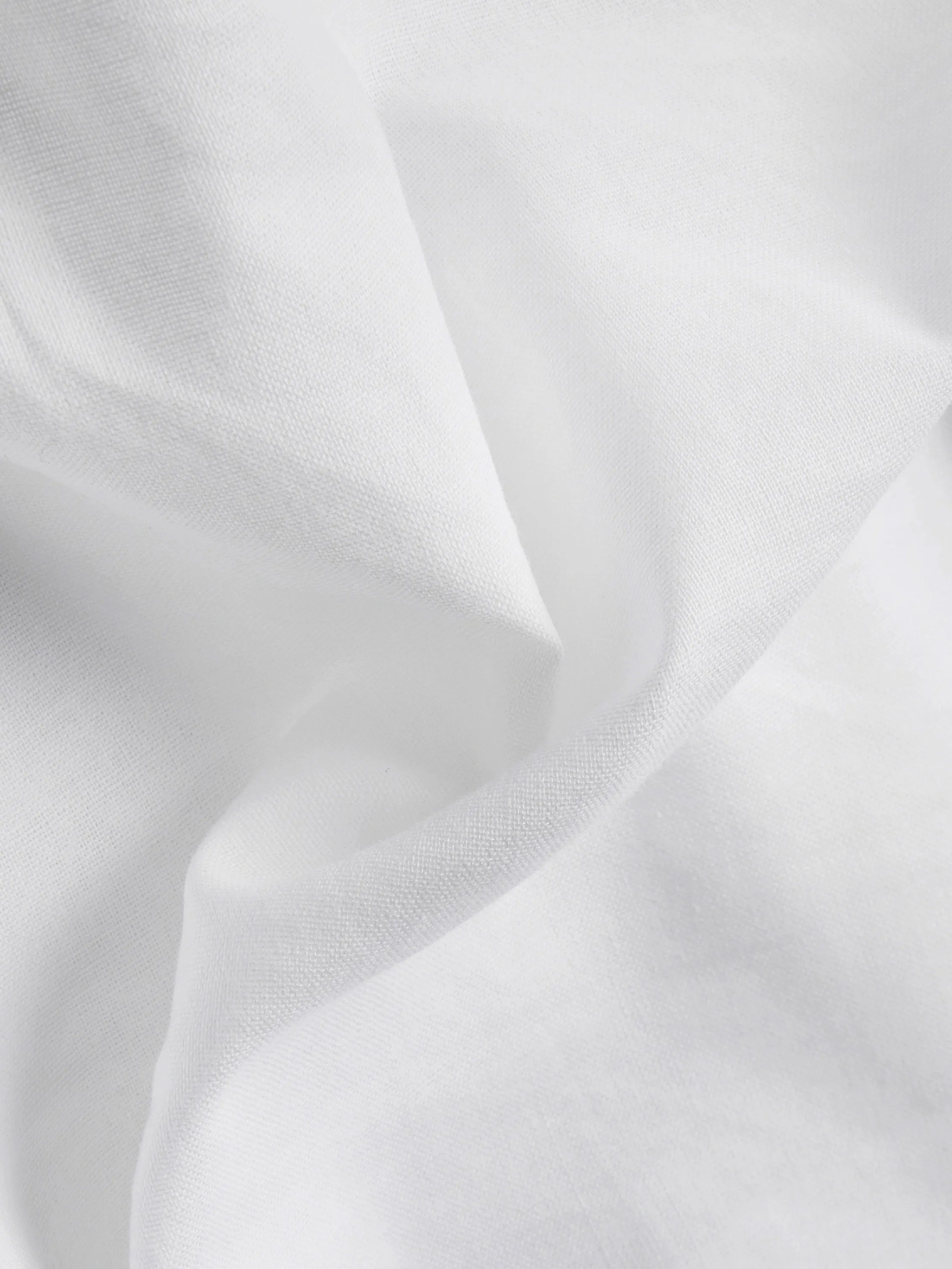 Linen Maxi Dress, Half Sleeve, Shawl Collar, Plain, Vintage, White