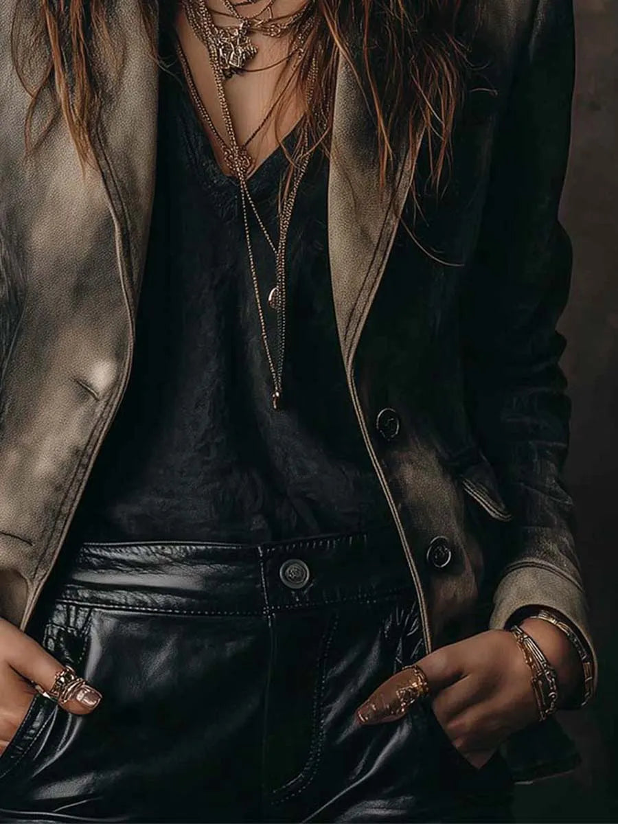 Vintage Fade Pure Cotton Denim Blazer