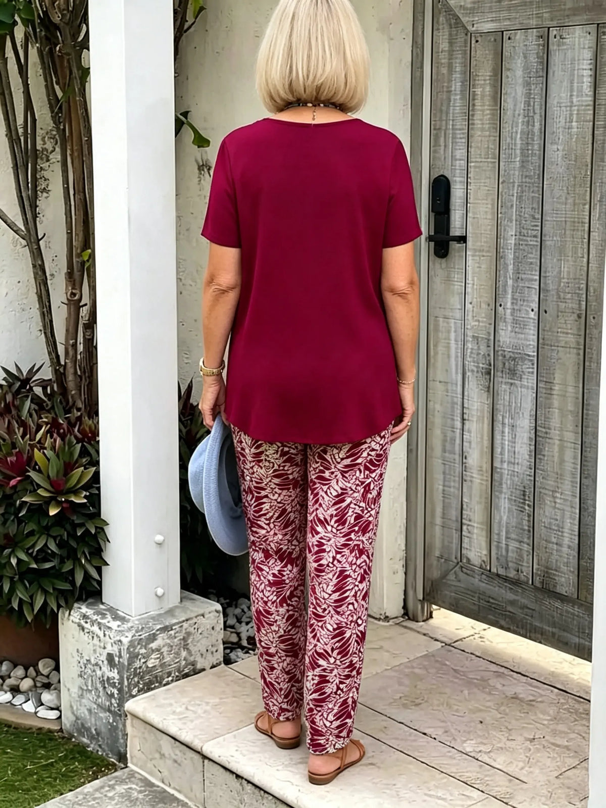 Vacation Two Piece Set Casual Holiday Loose Suit Two Piece Seaside Suit Holiday Clothing Sun Protection Suit
