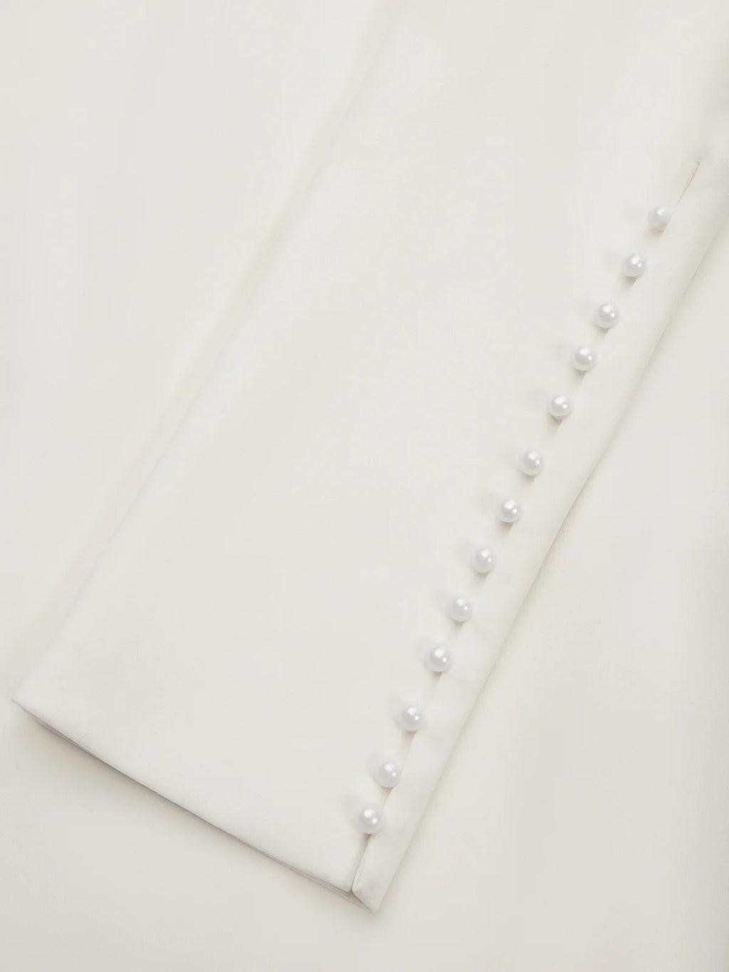 Cream White Bow Long Sleeve Sheath Midi Dress