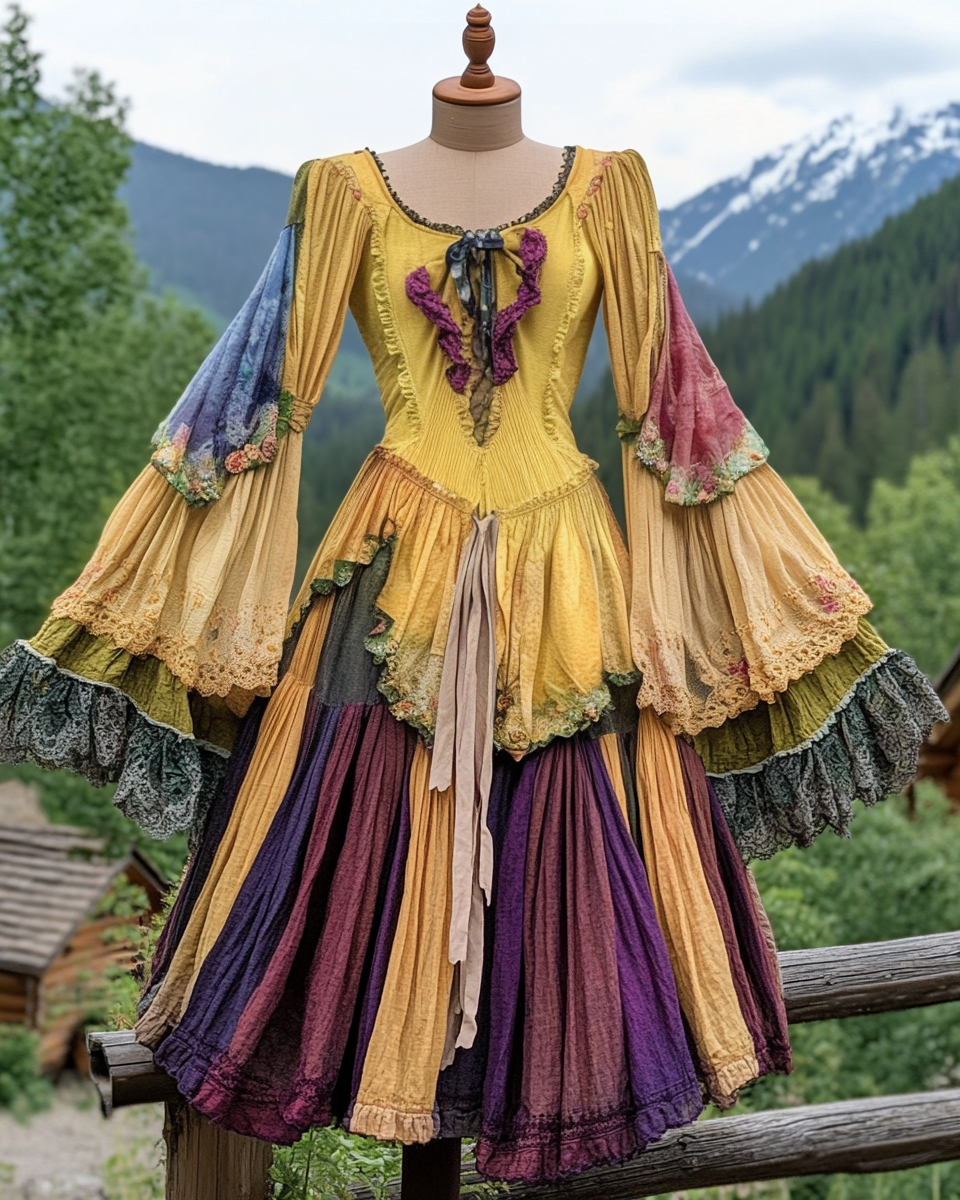 Renaissance-inspired country style vacation dress d1a6 06a1