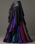 Elegant Patchwork Punk Skirt  1604