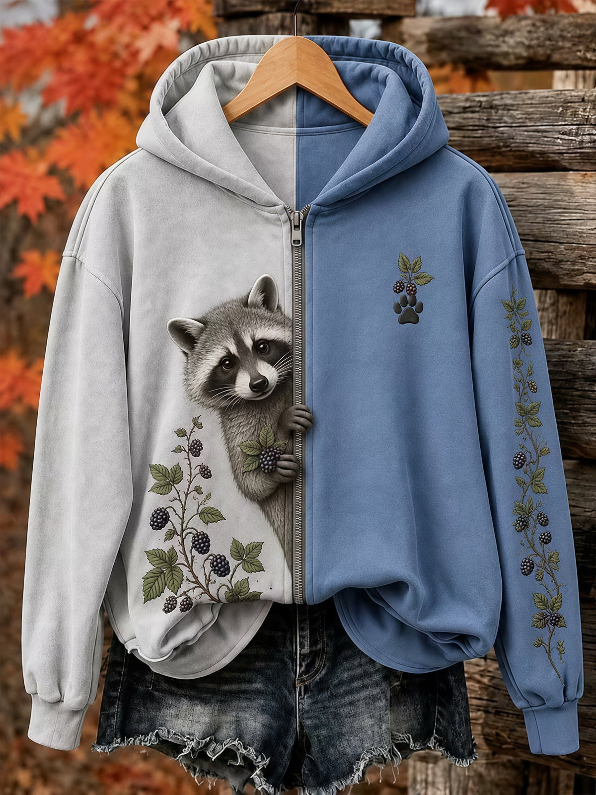 Women's Vintage Animal Print Hoodie