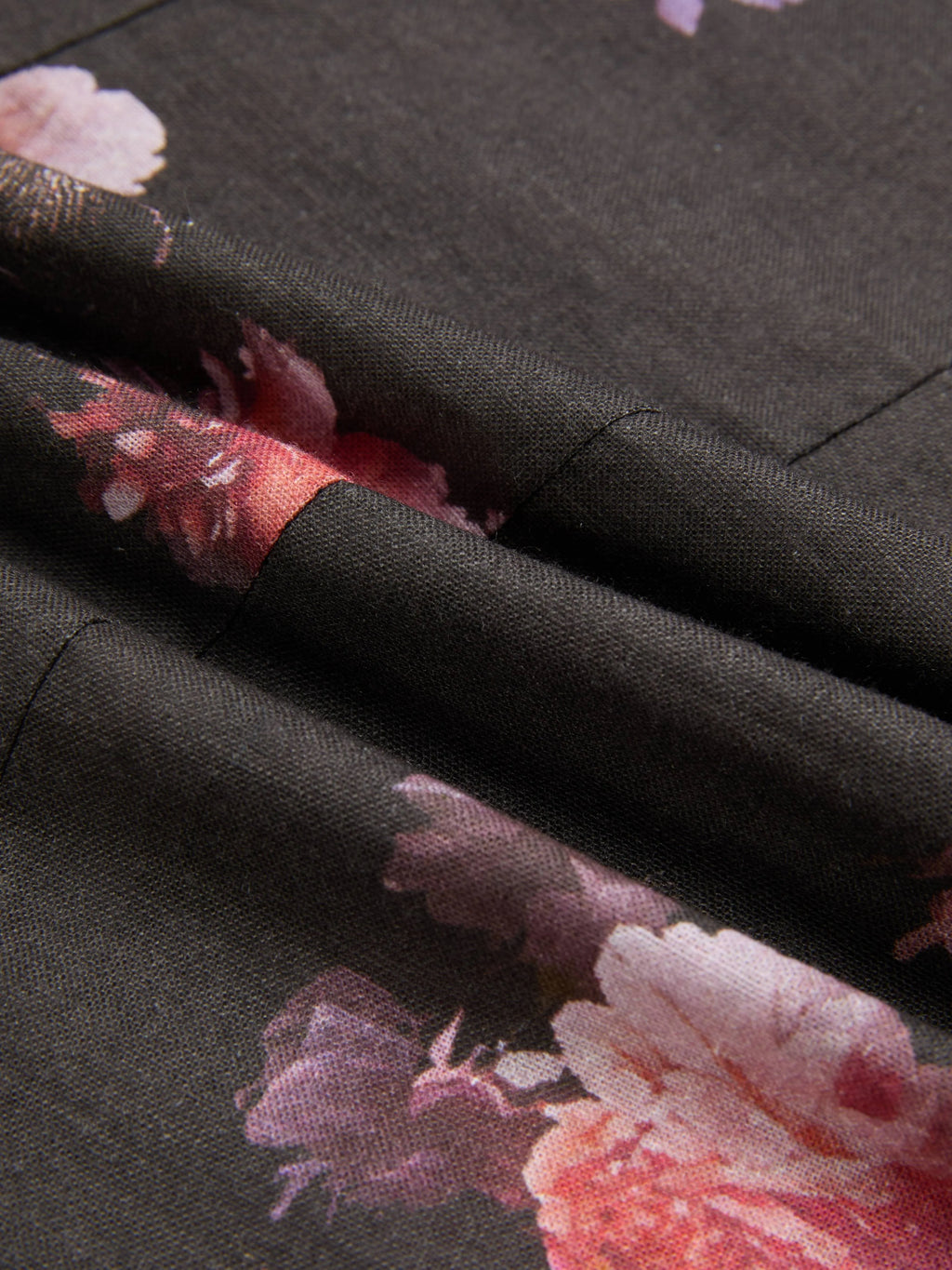 Cotton Blouse, Long Sleeves, Stand Collar, Floral, Lace, Vintage, Black