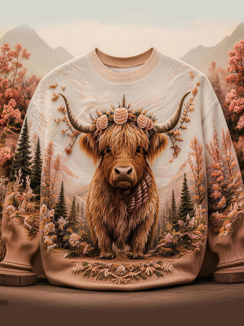 Women's Autumn Animal Print Crew Neck Long-Sleeve T-Shirt