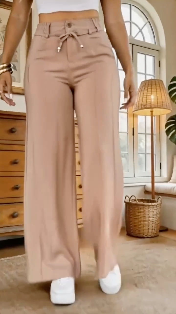 High Waist Wide Leg Pants
