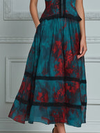 Two-Piece Mandarin Collar Peplum Set
