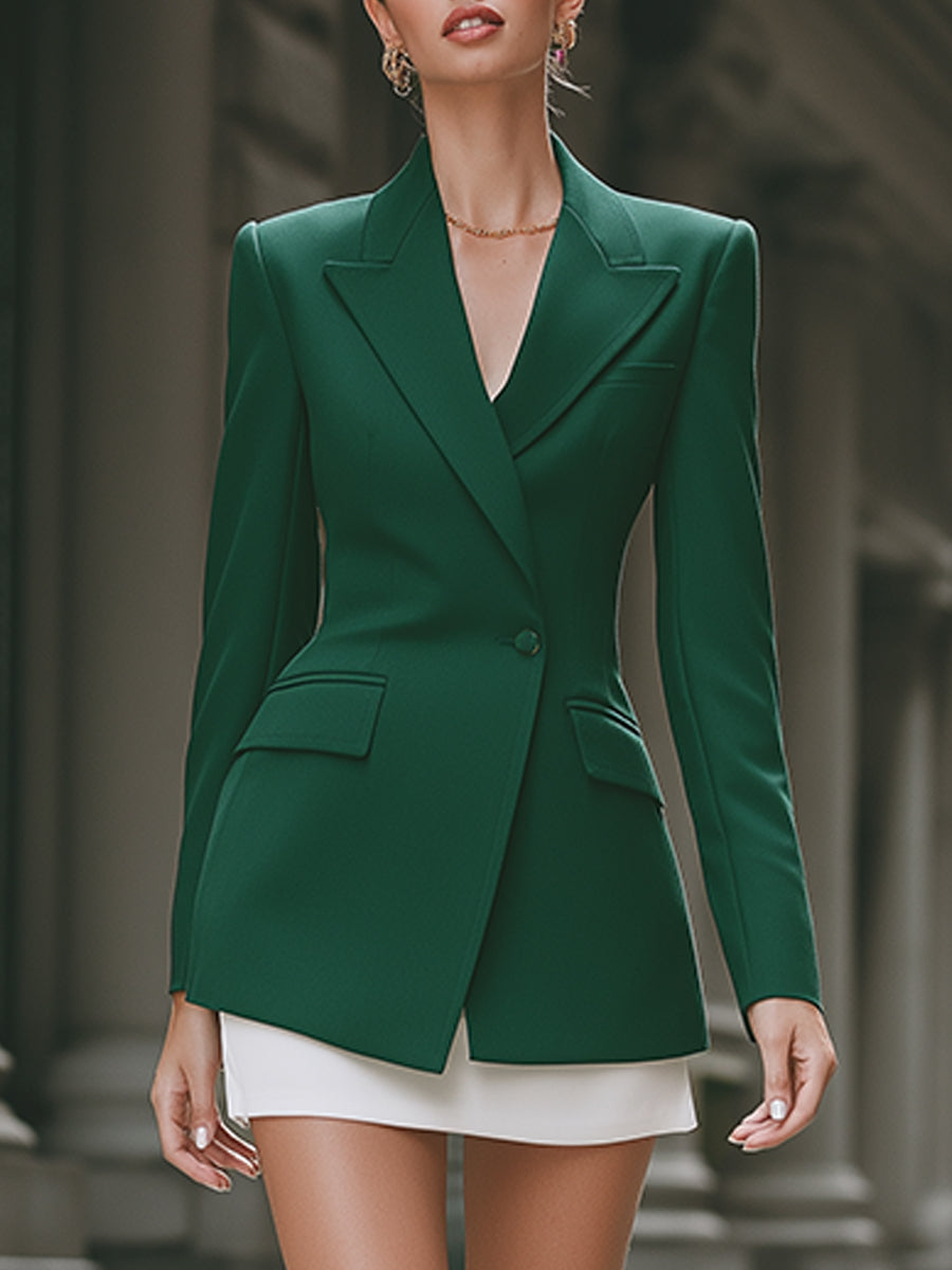 Tailored Blazer And Mini Skirt Two-Piece Set