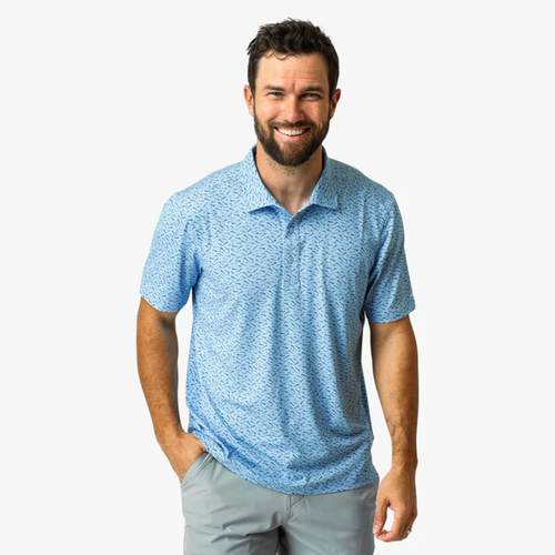 Polo de Golf AFTCO de Manga Corta con Protección Solar UPF 50+
