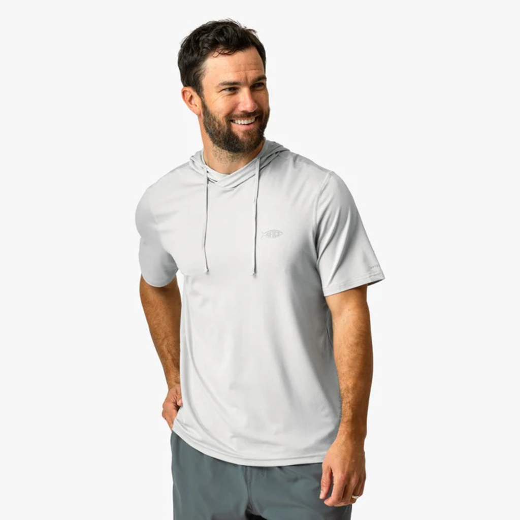 Sudadera con Capucha de Manga Corta para Pesca y Exterior – Protección Solar UPF 50+