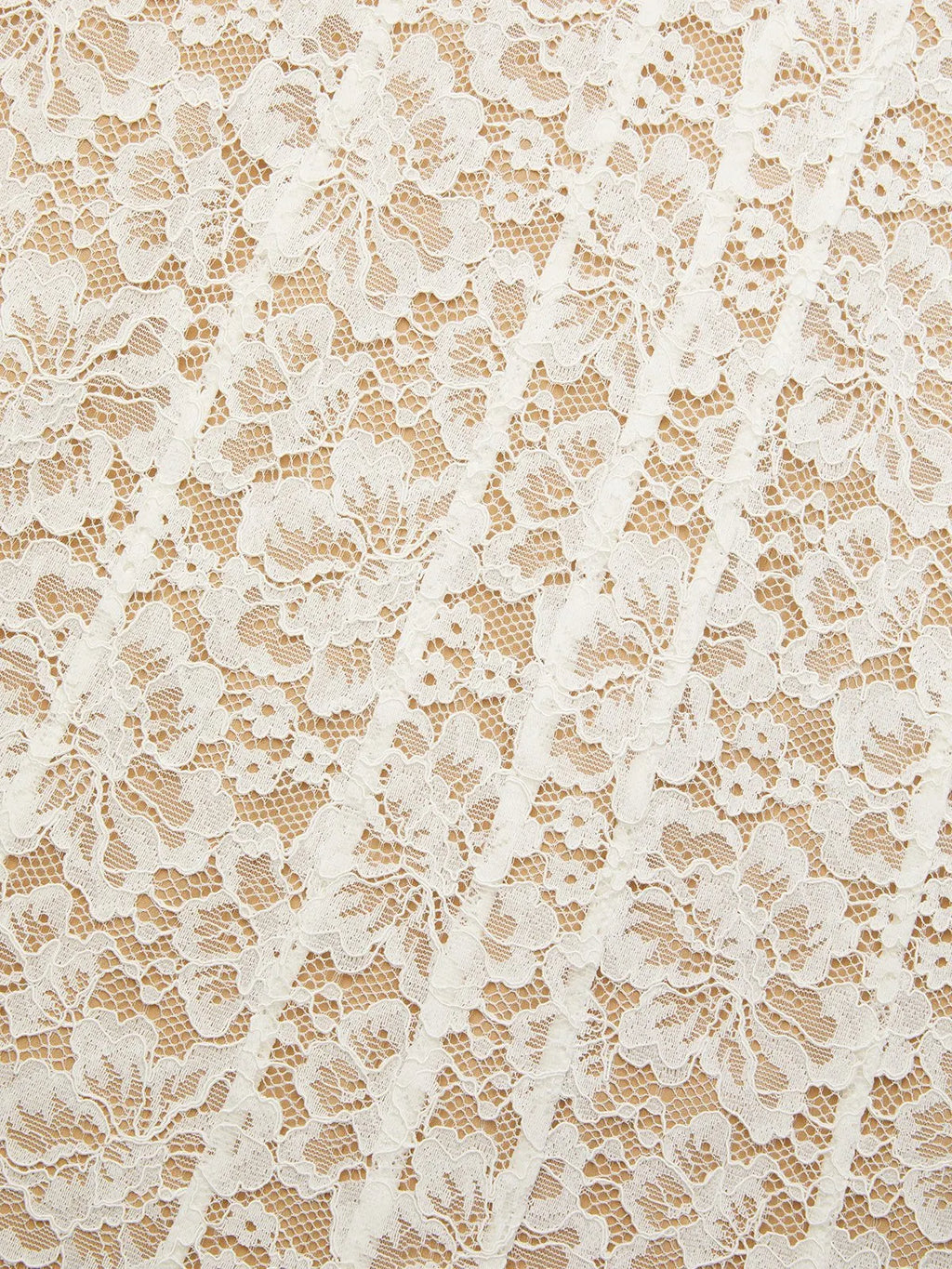 White Lace V Neck Sleeveless A-Line Midi Dress