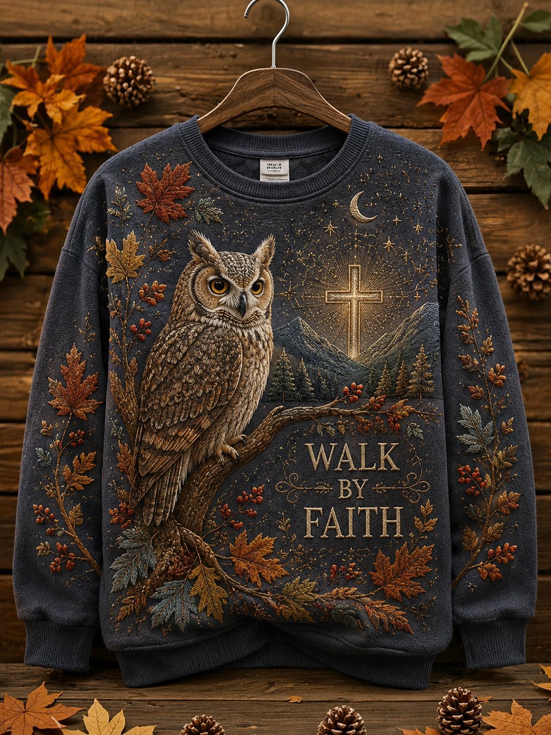 Women's Autumn Faith Animal Print Hoodie Sweatshirt