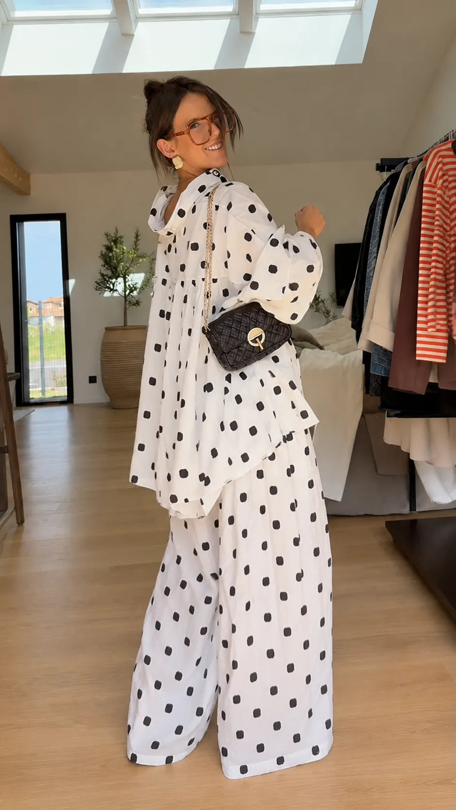 Polka Dot Lightweight Two-Piece Set