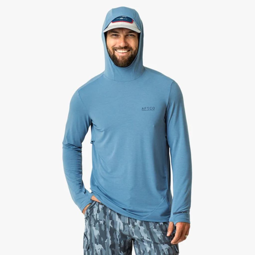 Camisa de Pesca con Capucha de Manga Larga AFTCO – Protección Solar UPF 50+