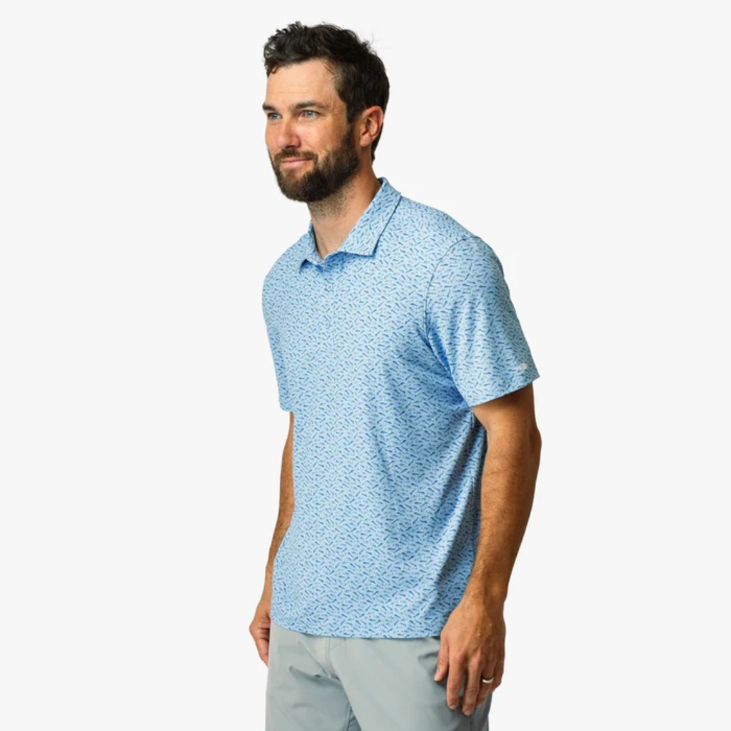 Polo de Golf AFTCO de Manga Corta con Protección Solar UPF 50+