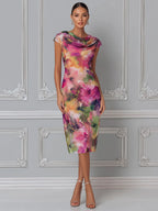 Floral Impressionist Sheath Dress