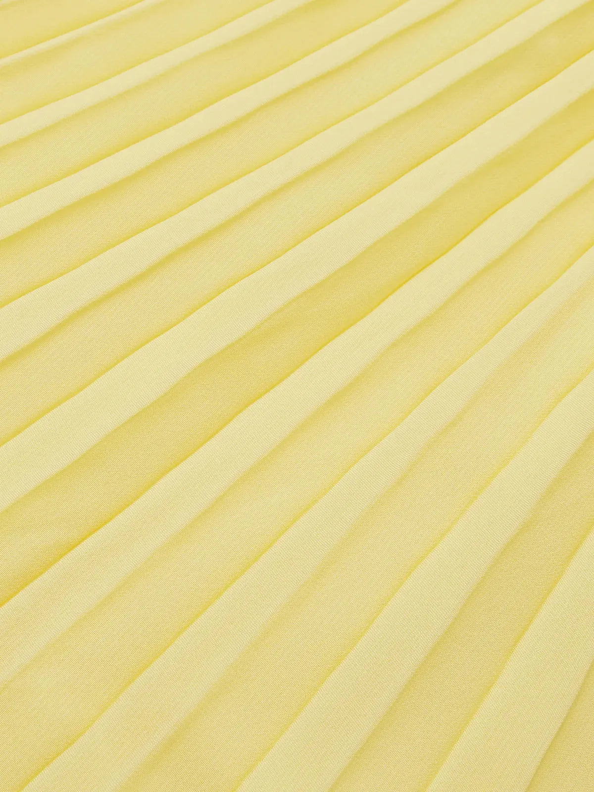 Yellow Pleated Chiffon Dress Square Neck Long Sleeve A-Line Gown