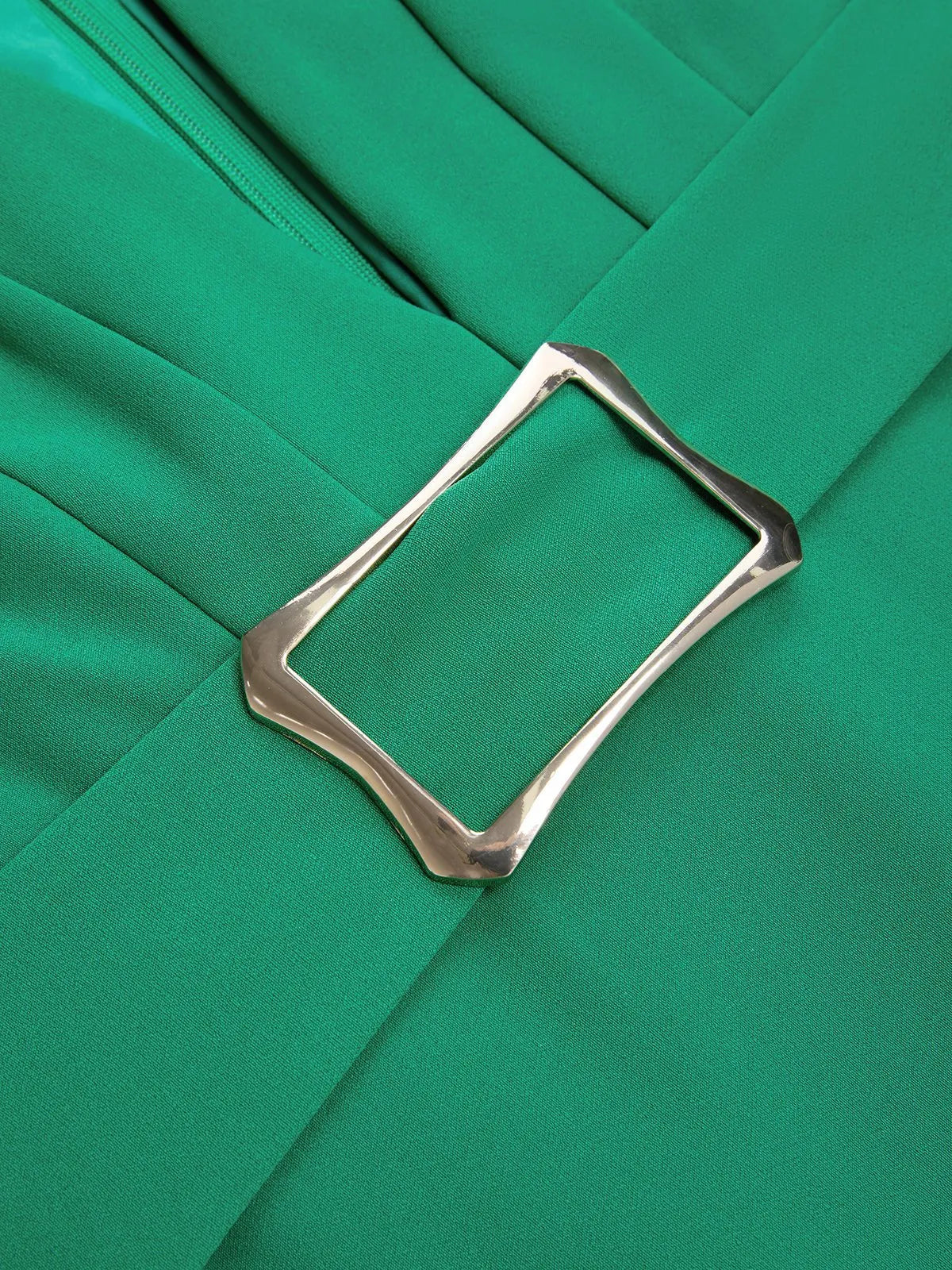 Green Classic Deep V Neck Long Sleeve Sheath Maxi Dress