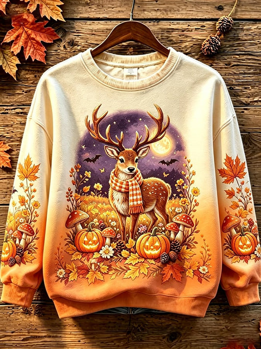 Women's Fall Halloween Print Sweatshirt