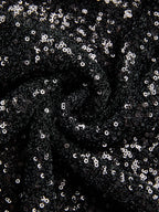 Black Sequin Halter Sleeveless Sheath Maxi Dress