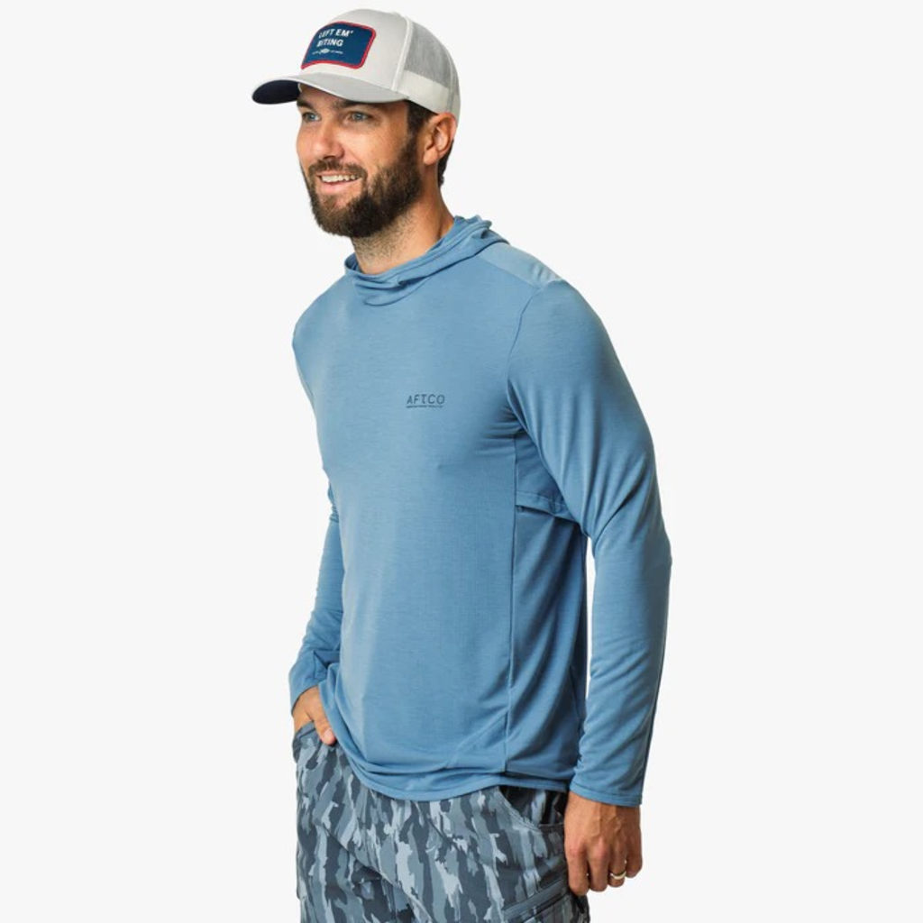 Camisa de Pesca con Capucha de Manga Larga AFTCO – Protección Solar UPF 50+