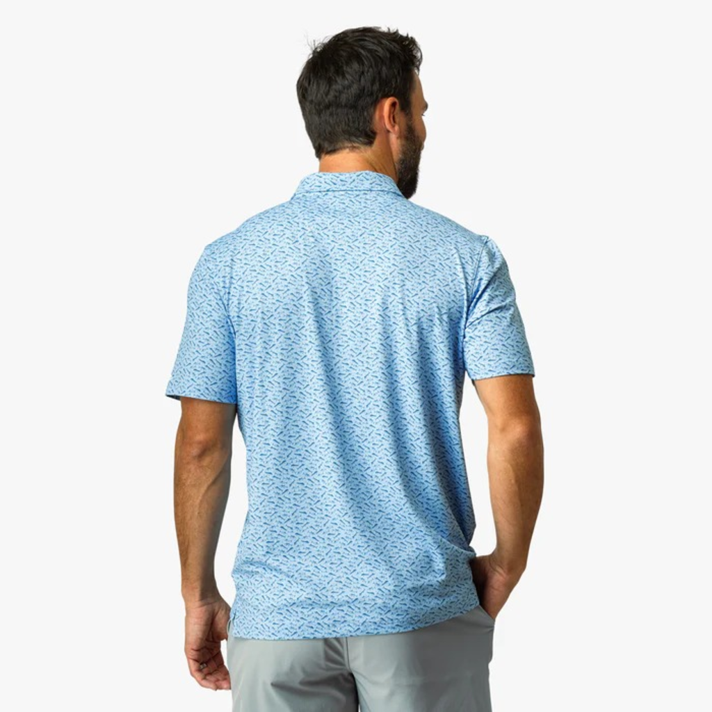 Polo de Golf AFTCO de Manga Corta con Protección Solar UPF 50+