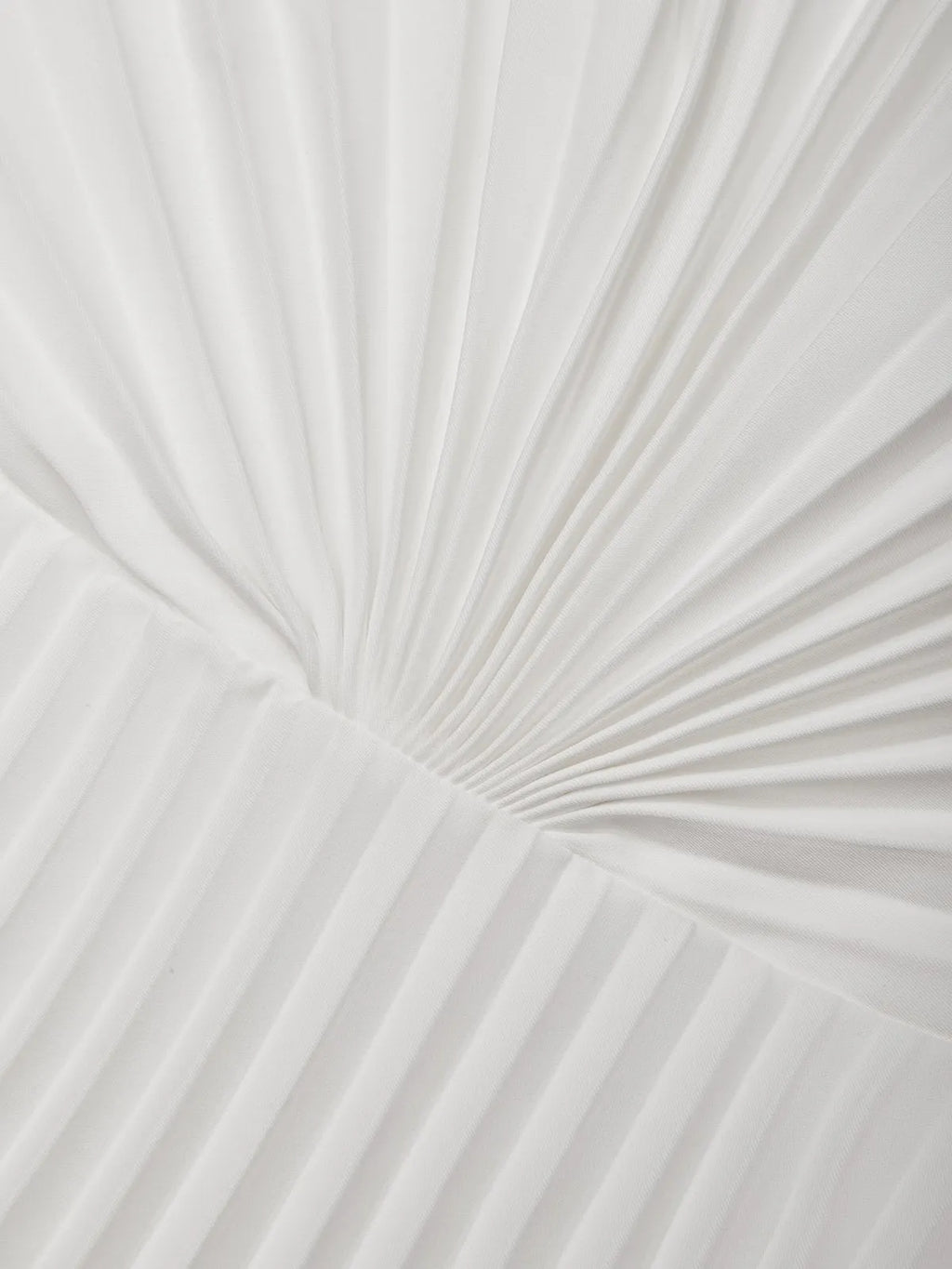 White Pleated Satin Strapless Sleeveless A-Line Maxi Dress
