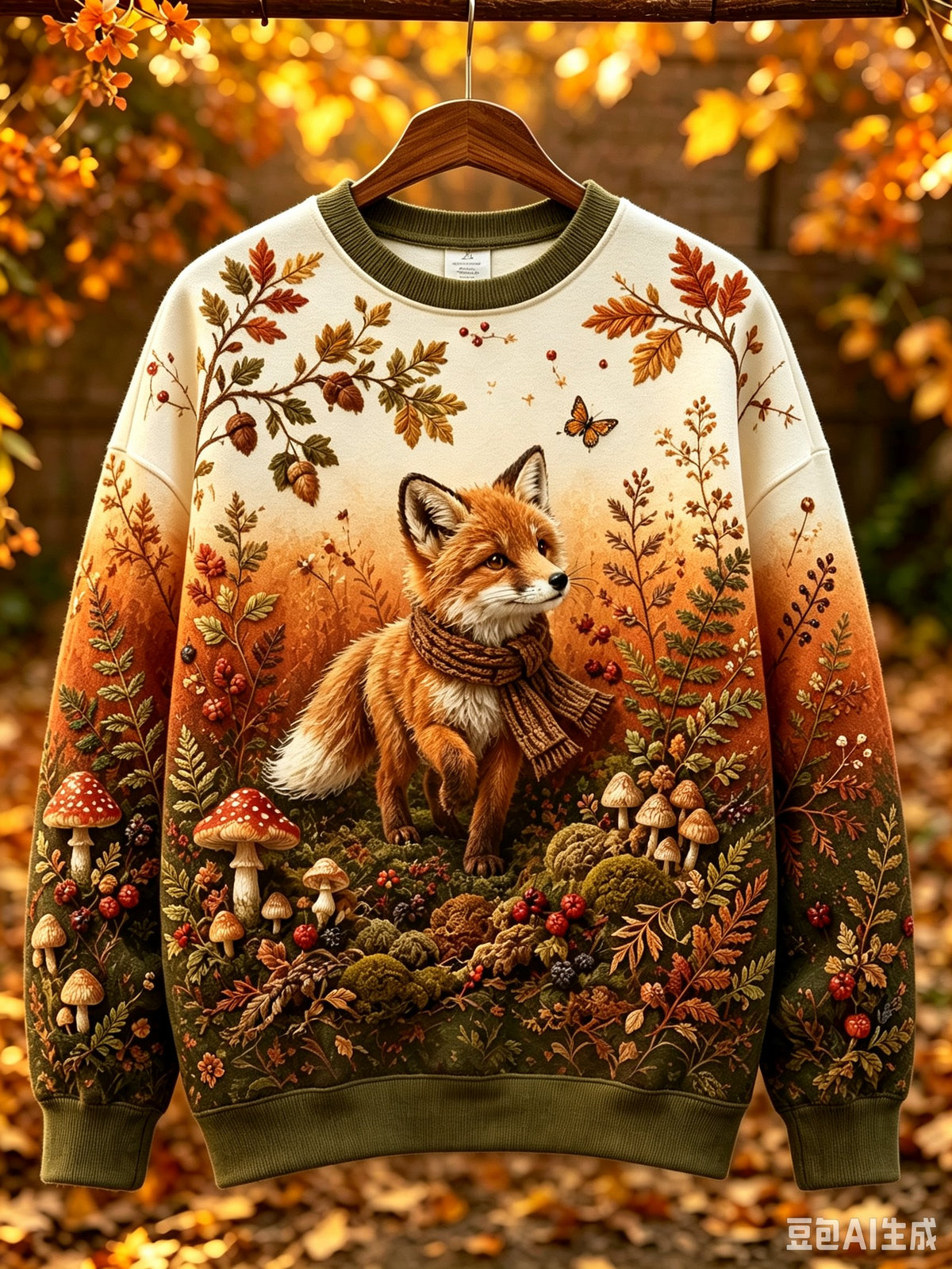 Women's Autumn  Fox Printed Casual Sweatshirt