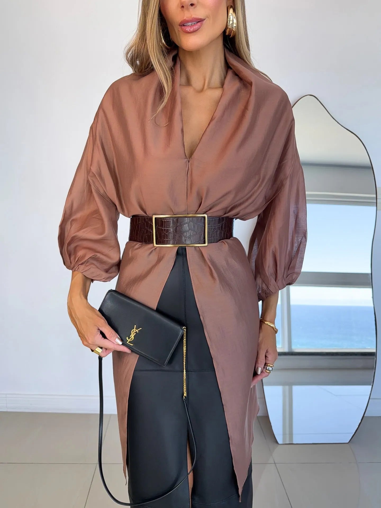 An Elegant And Cozy Shirt With Multiple Ways To Wear