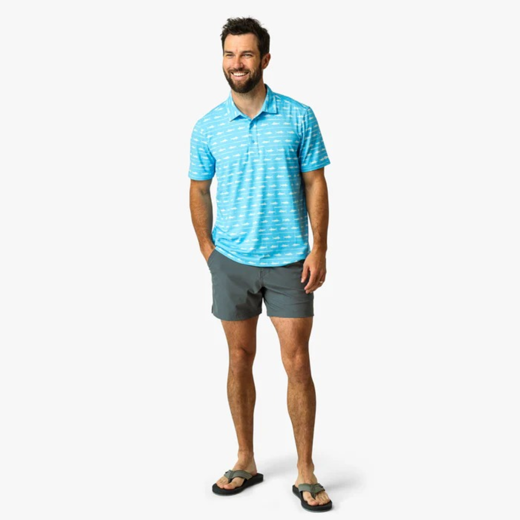 Polo de Golf AFTCO de Manga Corta con Protección Solar UPF 50+