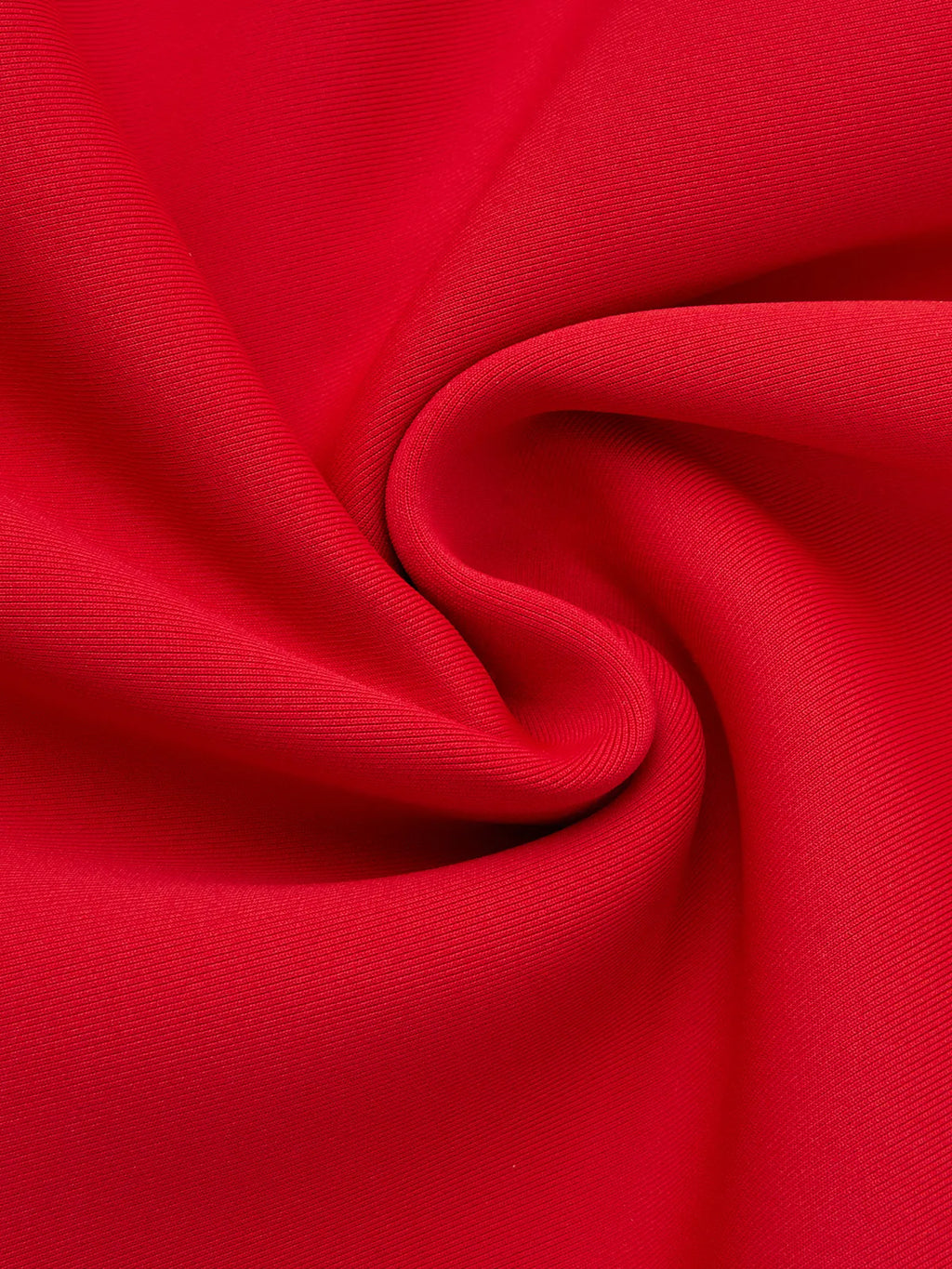 Red Sleeveless Midi Dress Elegant Ruched Waist & Flounce Hem for Weddings and Parties
