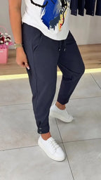Graphic Print Short Sleeve Tee & Cuff Jogger Pants