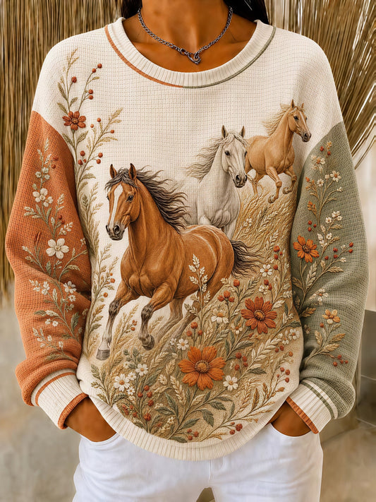 Women's Casual Animal‐Print Sweatshirt