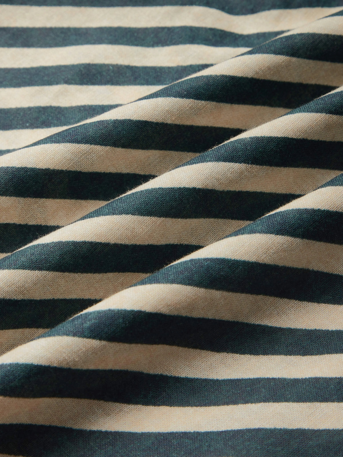 Maxi Cotton Dress, Half Sleeve, V Neck, Striped, French Vintage, Blue