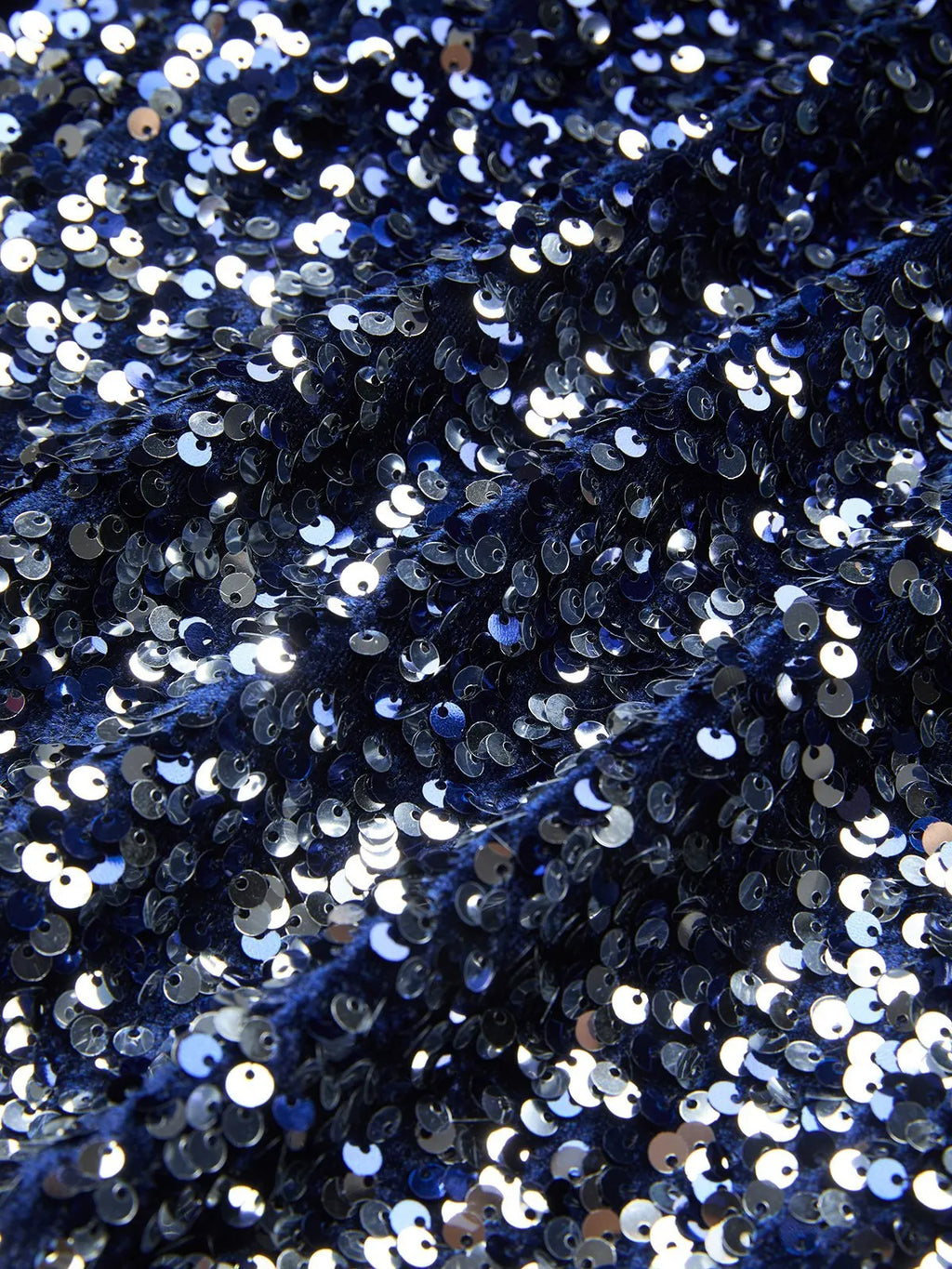 Navy Blue Ombre Sequin Deep V Neck Sleeveless Sheath Maxi Dress