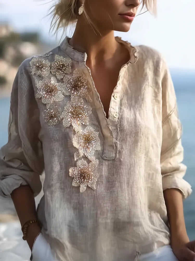 Bohemian Casual Women's Linen Shirt