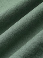 Midi Linen Dress, Half Sleeve,  Linen Blend, Plain, Renaissance, Green